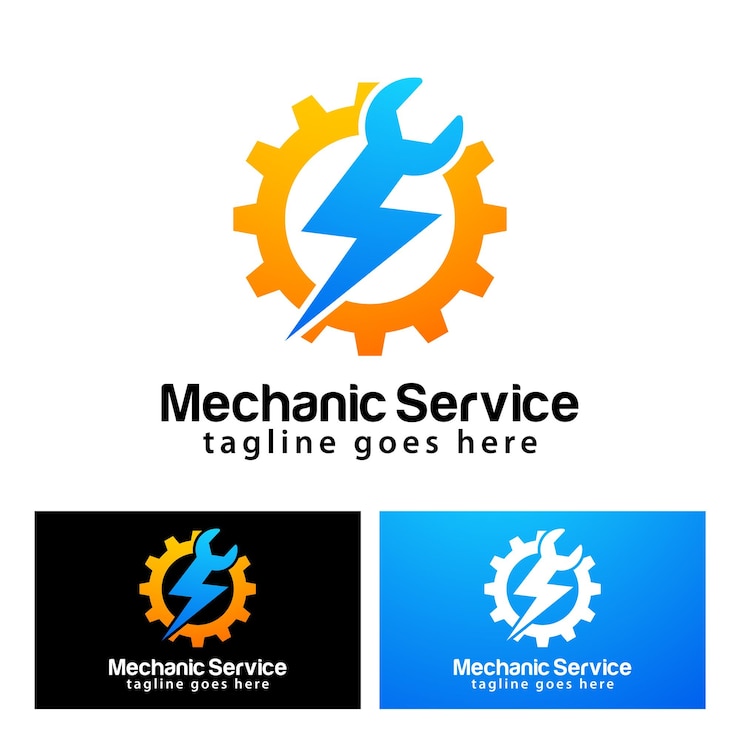 Vector plantilla de diseño de logotipo de servicio mecánico