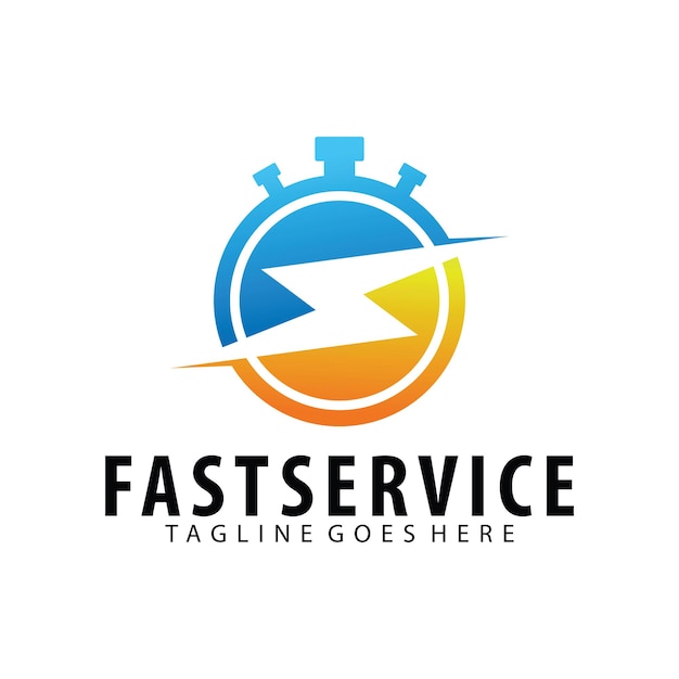 Plantilla de diseño de logotipo de servicio rápido