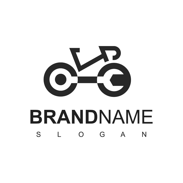 Vector plantilla de diseño de logotipo de servicio y reparación de bicicletas