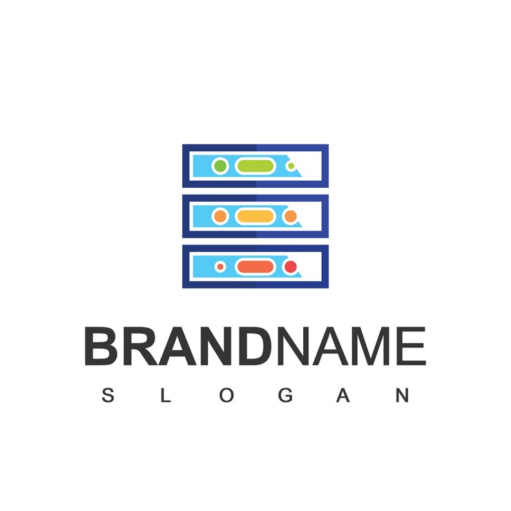 Vector plantilla de diseño de logotipo de servidor, centro de datos y vector de icono de servidor