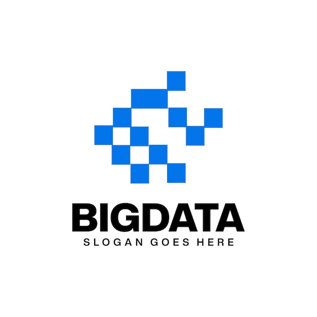 Plantilla de diseño de logotipo de servidor. Concepto de logotipo de grandes datos.