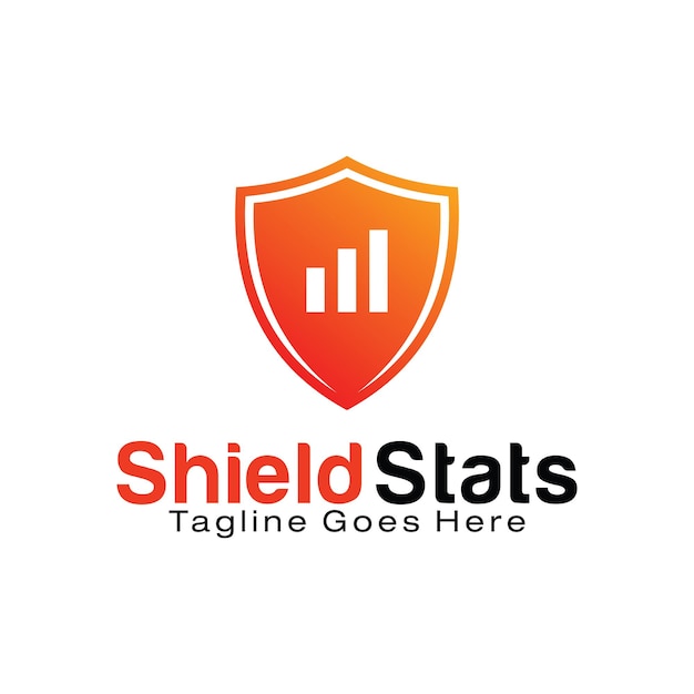 Plantilla de diseño de logotipo Shield Stats