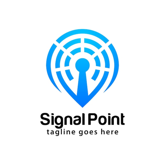 Plantilla de diseño de logotipo de Signal Point