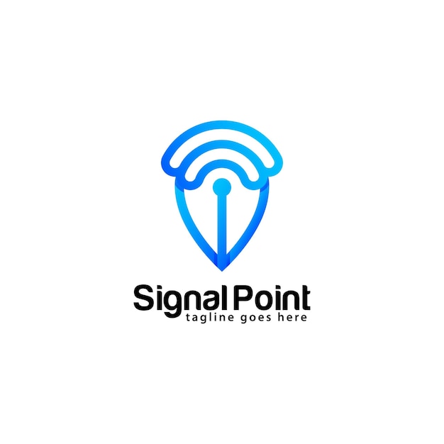 Vector plantilla de diseño de logotipo de signal point