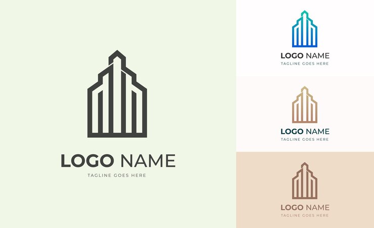 Vector plantilla de diseño de logotipo de signo de casa de edificios para empresa inmobiliaria