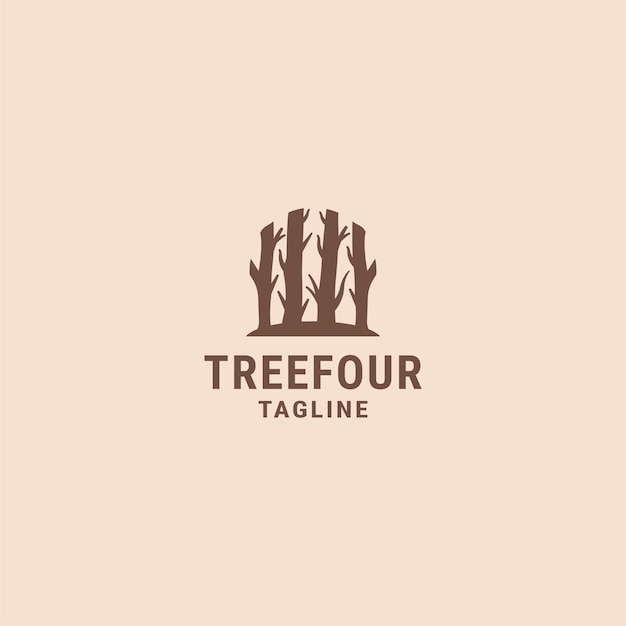 Plantilla de diseño de logotipo simple árbol