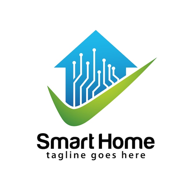 Plantilla de diseño de logotipo de Smart Home