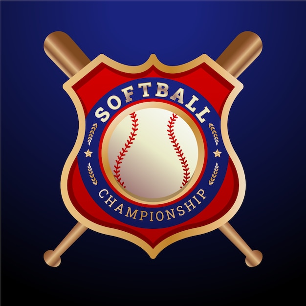 plantilla de diseño del logotipo de softbol