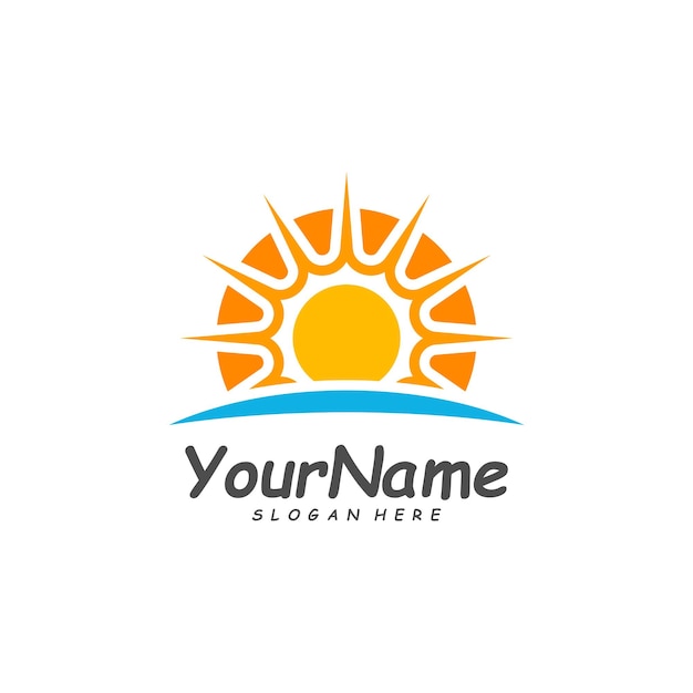 Plantilla de diseño de logotipo de sol Vector de logotipo de sol creativo Símbolo de icono simple