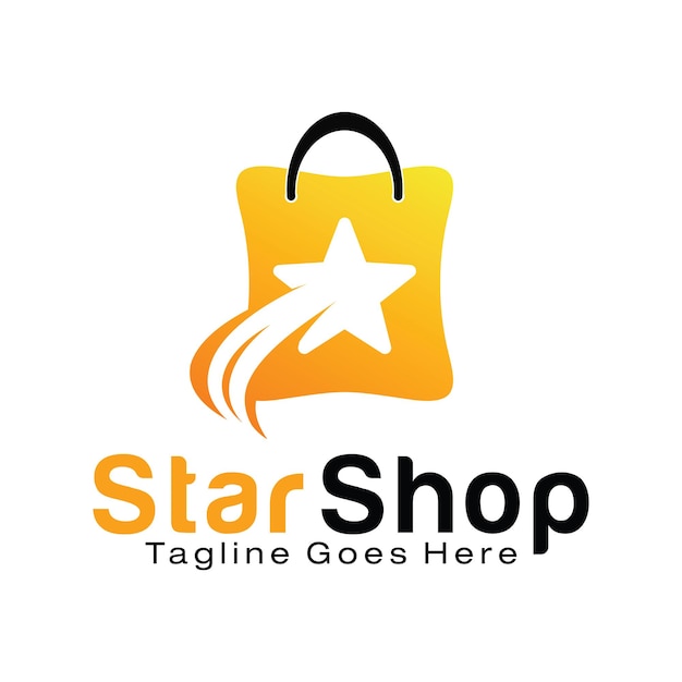 Plantilla de diseño de logotipo de star shop