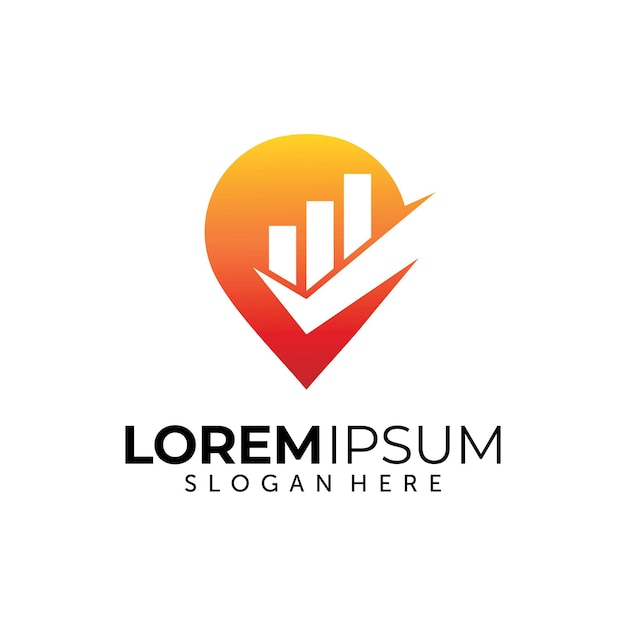 Plantilla de diseño de logotipo de Stats Point