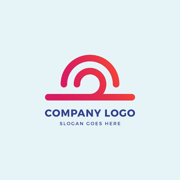 Plantilla de diseño de logotipo de Sun Wave