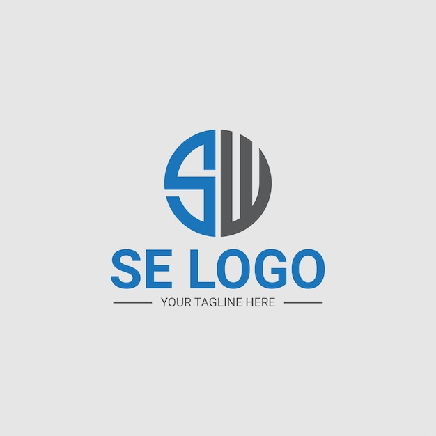Plantilla de diseño de logotipo sw