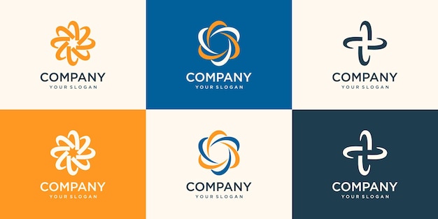 Plantilla de diseño de logotipo Swoosh Spinning Whirl