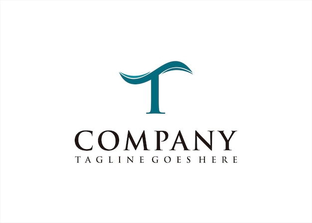 Plantilla de diseño de logotipo T