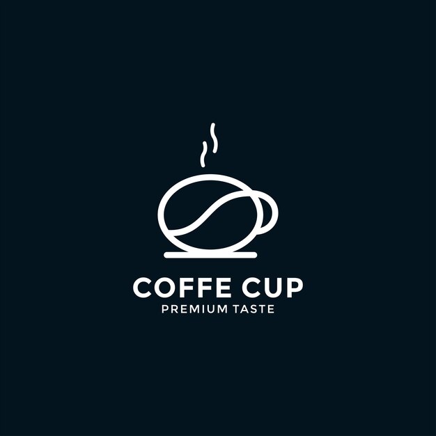 plantilla de diseño de logotipo de taza de café