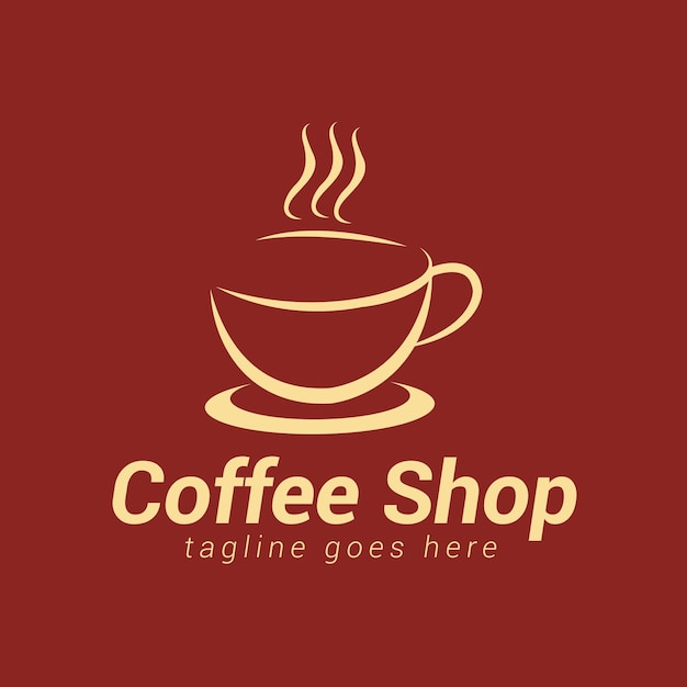 Plantilla de diseño de logotipo de taza de café