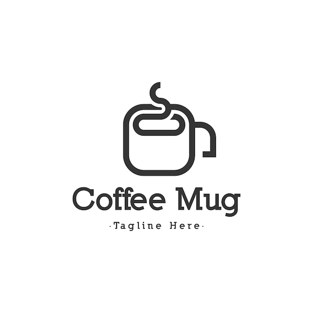 plantilla de diseño del logotipo de la taza de café
