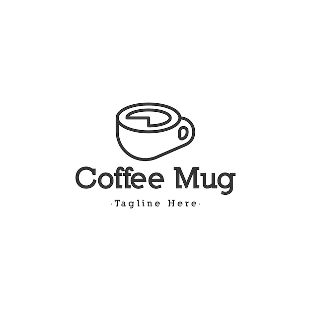 plantilla de diseño del logotipo de la taza de café
