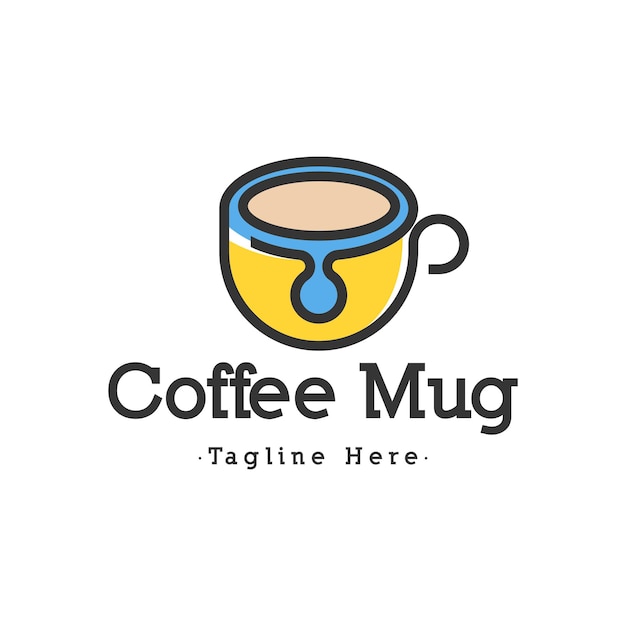 plantilla de diseño del logotipo de la taza de café