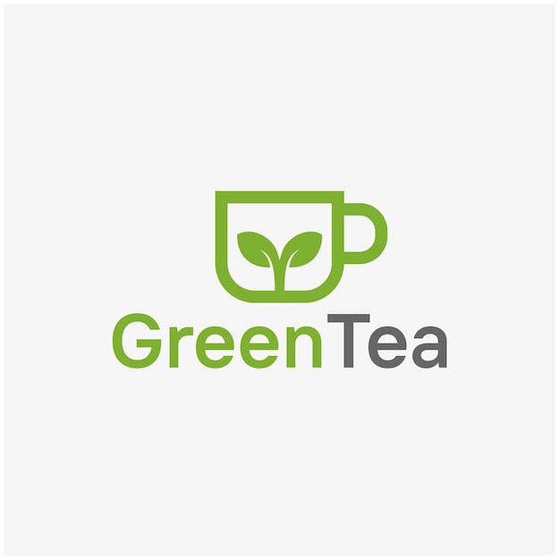 Vector plantilla de diseño del logotipo del té matcha natural