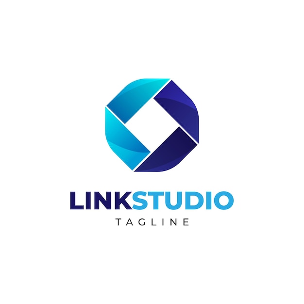 Plantilla de diseño de logotipo de tecnología cuadrada de bucle abstracto