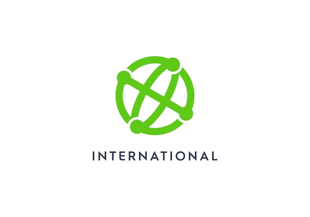 Plantilla de diseño de logotipo de tecnología global