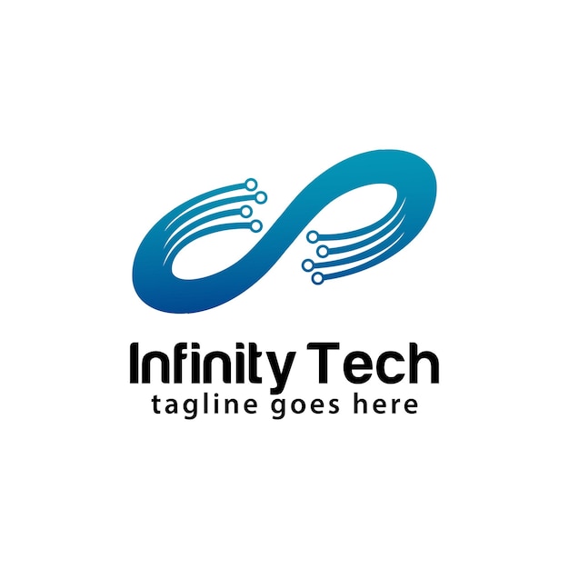 Plantilla de diseño de logotipo de tecnología infinita