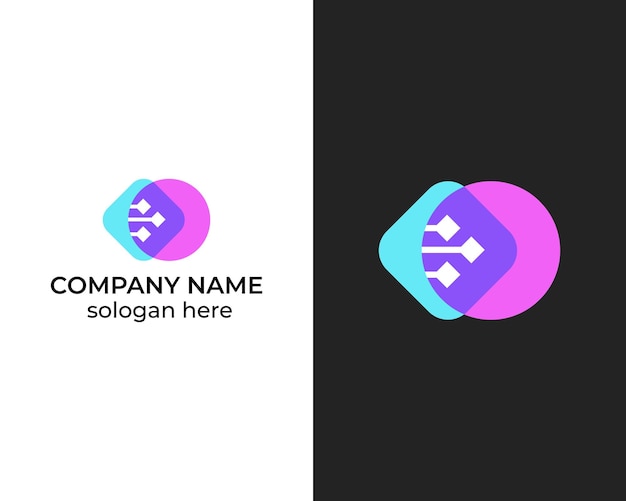 plantilla de diseño de logotipo de tecnología moderna con la letra C