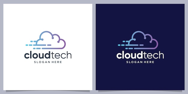 plantilla de diseño de logotipo de tecnología en la nube inspiración vectorial de diseño de logos de tecnología digital en la nube