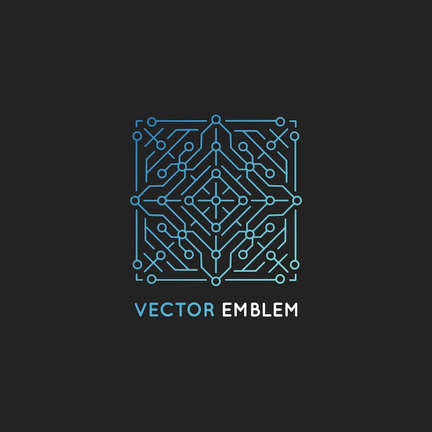 plantilla de diseño de logotipo de tecnología de resumen vectorial