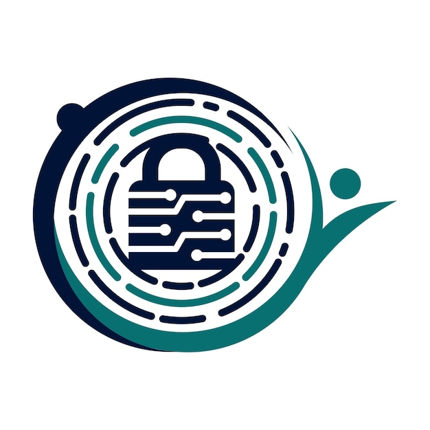 Vector plantilla de diseño de logotipo de tecnología de seguridad ilustración de icono identidad de marca