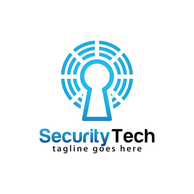 Plantilla de diseño de logotipo de tecnología de seguridad