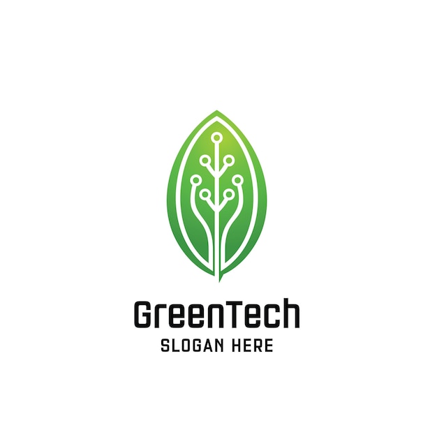 plantilla de diseño de logotipo de tecnología verde