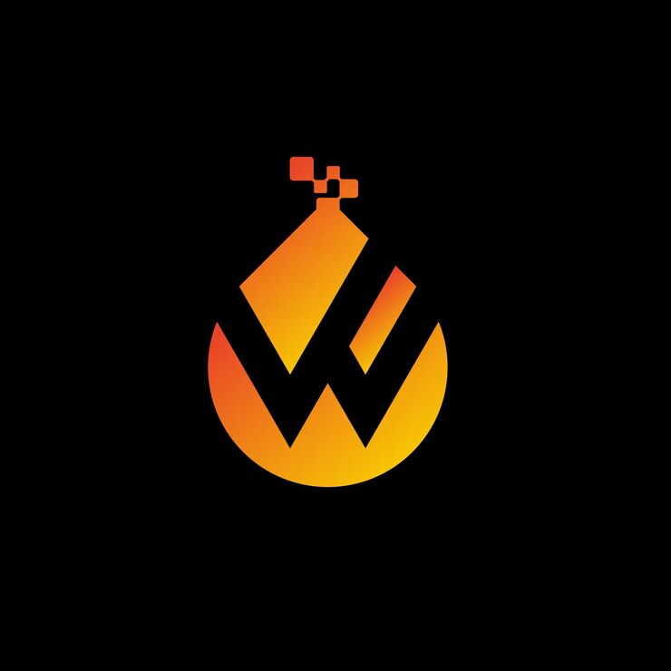 Vector plantilla de diseño de logotipo de tecnología w logotipo de tecnoloxía w vector de tecnología