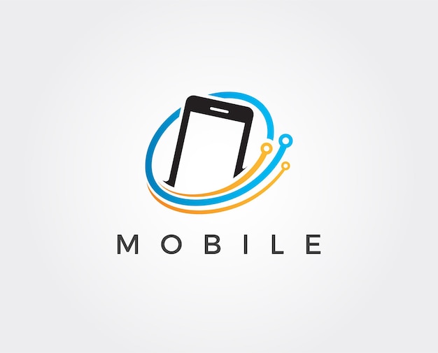 plantilla de diseño de logotipo de teléfono móvil