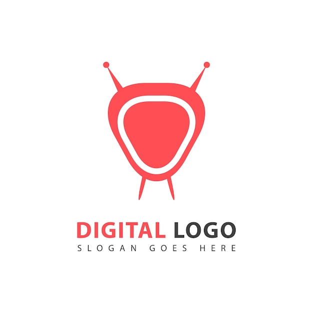 Plantilla de diseño de logotipo de televisión Ilustración vectorial