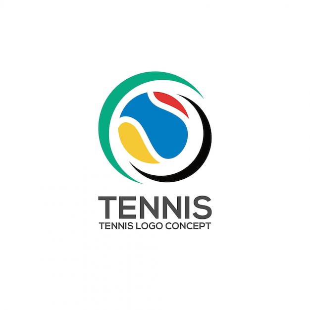 Plantilla de diseño de logotipo de tenis