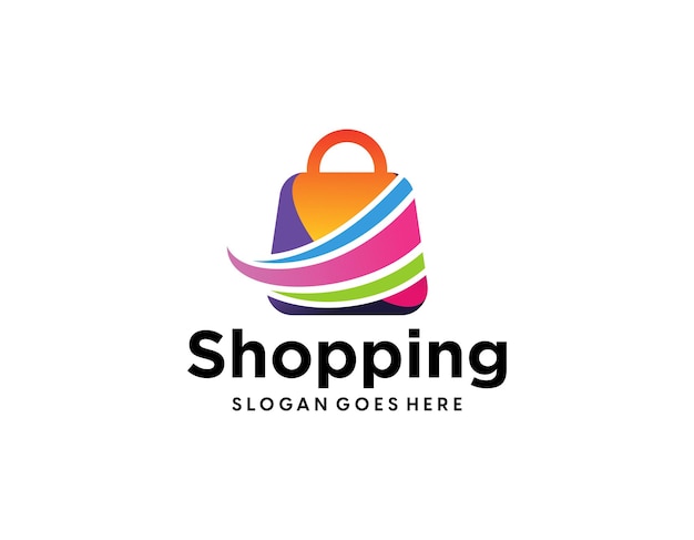 Plantilla de diseño de logotipo de tienda de compras símbolo de signo de icono de carrito de compras