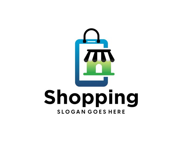 Plantilla de diseño de logotipo de tienda de compras símbolo de signo de icono de carrito de compras
