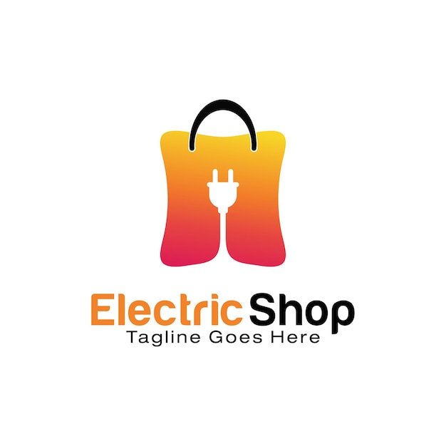 Plantilla de diseño de logotipo de tienda eléctrica