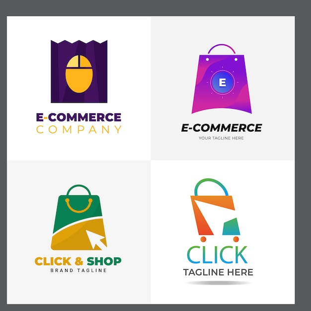 plantilla de diseño de logotipo de tienda feliz stock de diseño de logotipo de compras