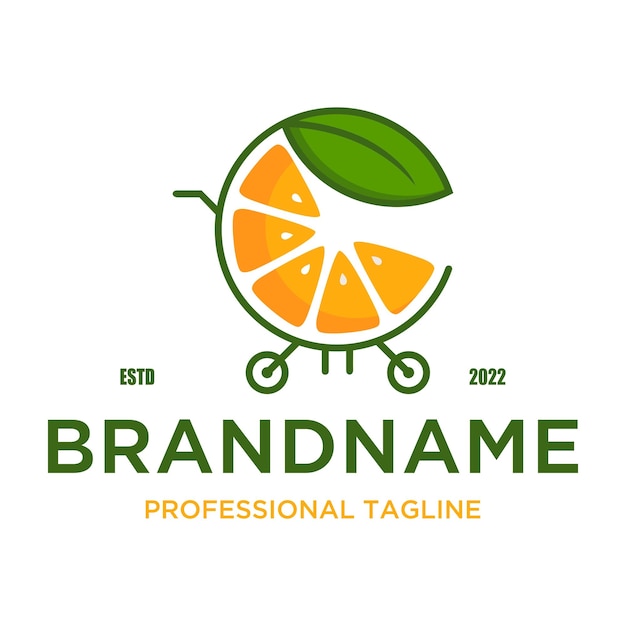 Plantilla de diseño de logotipo de tienda naranja