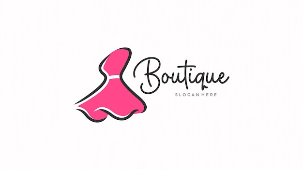 plantilla de diseño de logotipo de la tienda de ropa de boutique