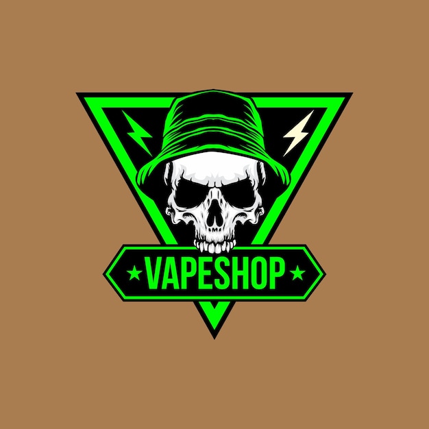 Plantilla de diseño de logotipo de tienda de vape para tienda de vapor