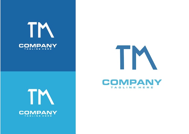 Plantilla de diseño de logotipo tm de letra inicial de monograma moderno