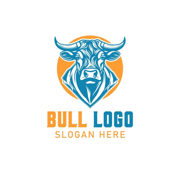 Plantilla de diseño de logotipo de toro de vector libre