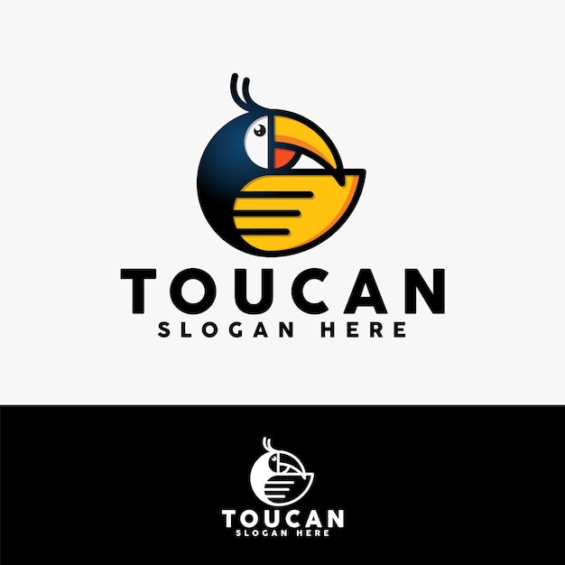 Vector plantilla de diseño del logotipo de toucan