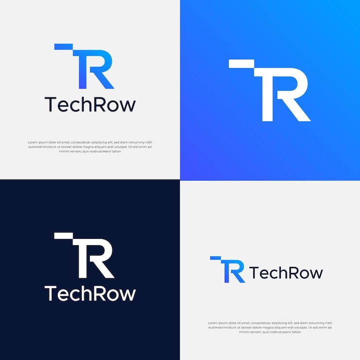 Vector plantilla de diseño de logotipo tr de letra inicial de monograma moderno