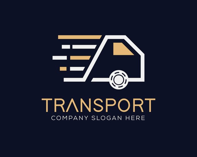 Vector plantilla de diseño de logotipo de transporte logotipo de camión icono logístico